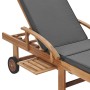 Tumbonas con cojín 2 uds madera maciza de teca gris oscuro de vidaXL, Tumbonas - Ref: Foro24-3054634, Precio: 578,55 €, Descu...