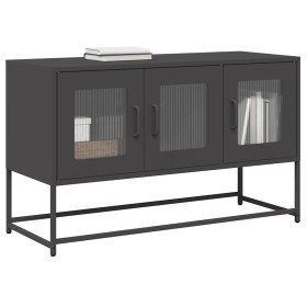 Mueble para TV acero laminado en frío negro 100,5x39x60,5 cm en Muebles TV | Comprar online en Foru.es