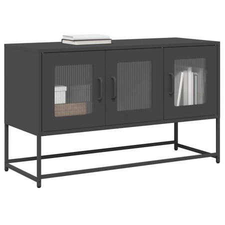 Mueble para TV acero laminado en frío negro 100,5x39x60,5 cm en Muebles TV | Comprar online en Foru.es