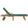 Tumbonas con cojín 2 uds madera maciza de teca verde de vidaXL, Tumbonas - Ref: Foro24-3054635, Precio: 464,40 €, Descuento: %