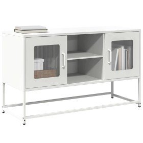 Mueble para TV de acero blanco 100,5x39x60,5 cm en Muebles TV | Comprar online en Foru.es