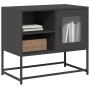 Mueble para TV de acero negro 68x39x60,5 cm en Muebles TV | Comprar online en Foru.es