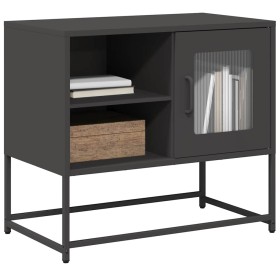 Mueble para TV de acero negro 68x39x60,5 cm en Muebles TV | Comprar online en Foru.es