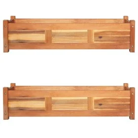 Raised garden beds 2 pcs acacia wood 100x30x25 cm by vidaXL, Pots and planters - Ref: Foro24-3057522, Price: 151,04 €, Discou...
