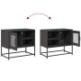 Mueble para TV de acero negro 68x39x60,5 cm en Muebles TV | Comprar online en Foru.es