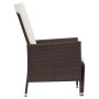 Set muebles de jardín 3 piezas y cojines ratán sintético marrón de vidaXL, Conjuntos de jardín - Ref: Foro24-3059372, Precio:...