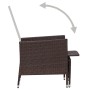 Set muebles de jardín 3 piezas y cojines ratán sintético marrón de vidaXL, Conjuntos de jardín - Ref: Foro24-3059372, Precio:...