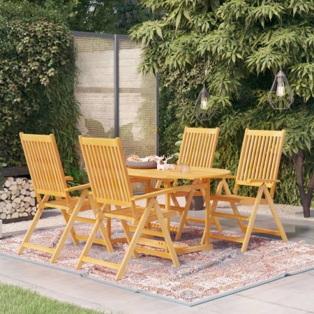Conjunto de comedor de jardín 5 piezas madera maciza de teca de vidaXL, Conjuntos de jardín - Ref: Foro24-3059527, Precio: 65...