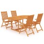 Conjunto de comedor de jardín 5 piezas madera maciza de teca de vidaXL, Conjuntos de jardín - Ref: Foro24-3059527, Precio: 65...