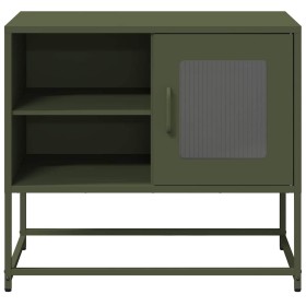 Mueble para TV de acero verde oliva 68x39x60,5 cm en Muebles TV | Comprar online en Foru.es