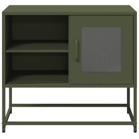 Mueble para TV de acero verde oliva 68x39x60,5 cm en Muebles TV | Comprar online en Foru.es