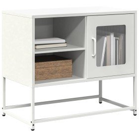 Mueble para TV de acero blanco 68x39x60,5 cm en Muebles TV | Comprar online en Foru.es