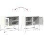 Mueble para TV de acero blanco 68x39x60,5 cm en Muebles TV | Comprar online en Foru.es