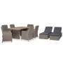 Set de comedor de jardín 9 piezas ratán sintético marrón de vidaXL, Conjuntos de jardín - Ref: Foro24-3057802, Precio: 1,00 €...