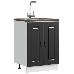 Mueble bajo para fregadero Kalmar negro 60x46x81,5 cm en Armarios de cocina | Comprar online en Foru.es
