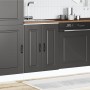Mueble bajo para fregadero Kalmar negro 60x46x81,5 cm en Armarios de cocina | Comprar online en Foru.es