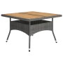 Set de comedor de jardín 9 pzas ratán PE y madera acacia gris de vidaXL, Conjuntos de jardín - Ref: Foro24-3058343, Precio: 5...