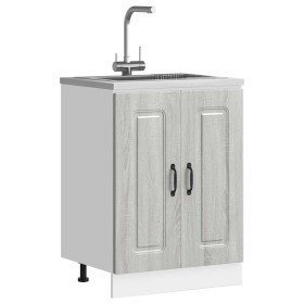 Mueble bajo para fregadero Kalmar gris sonoma 60x46x81,5 cm en Armarios de cocina | Comprar online en Foru.es