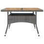 Set de comedor de jardín 9 pzas ratán PE y madera acacia gris de vidaXL, Conjuntos de jardín - Ref: Foro24-3058343, Precio: 5...