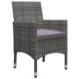 Set de comedor de jardín 9 pzas ratán PE y madera acacia gris de vidaXL, Conjuntos de jardín - Ref: Foro24-3058343, Precio: 5...