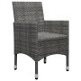 Set de comedor de jardín 9 pzas ratán PE y madera acacia gris de vidaXL, Conjuntos de jardín - Ref: Foro24-3058343, Precio: 5...