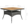 Set de comedor de jardín 9 pzas ratán PE y madera acacia gris de vidaXL, Conjuntos de jardín - Ref: Foro24-3058343, Precio: 5...