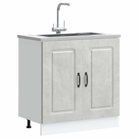 Mueble bajo para fregadero Kalmar gris hormigón 80x46x81,5 cm en Armarios de cocina | Comprar online en Foru.es