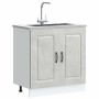 Mueble bajo para fregadero Kalmar gris hormigón 80x46x81,5 cm en Armarios de cocina | Comprar online en Foru.es