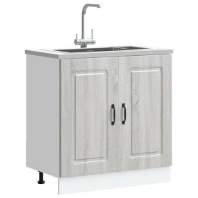 Mueble bajo para fregadero Kalmar gris sonoma 80x46x81,5 cm en Armarios de cocina | Comprar online en Foru.es
