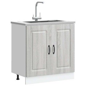 Mueble bajo para fregadero Kalmar gris sonoma 80x46x81,5 cm en Armarios de cocina | Comprar online en Foru.es