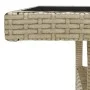 Muebles de jardín 3 piezas ratán sintético y vidrio beige de vidaXL, Conjuntos de jardín - Ref: Foro24-3058310, Precio: 262,5...