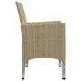 Muebles de jardín 3 piezas ratán sintético y vidrio beige de vidaXL, Conjuntos de jardín - Ref: Foro24-3058310, Precio: 262,5...