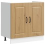 Mueble bajo para fregadero Kalmar roble artesanal 80x46x81,5 cm en Armarios de cocina | Comprar online en Foru.es