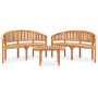 Juego de muebles de jardín 3 piezas madera maciza de teca de vidaXL, Conjuntos de jardín - Ref: Foro24-3059967, Precio: 729,5...