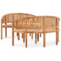 Juego de muebles de jardín 3 piezas madera maciza de teca de vidaXL, Conjuntos de jardín - Ref: Foro24-3059967, Precio: 729,5...