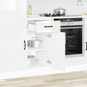 Mueble bajo cocina Kalmar madera ingeniería blanca alto brillo en Armarios de cocina | Comprar online en Foru.es