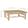 Garden furniture set 6 pieces bamboo and cream white cushions by vidaXL, Garden sets - Ref: Foro24-3058239, Price: 626,40 €, ...