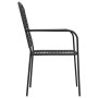 Set de comedor de jardín 5 pzas cuerda de algodón y acero negro de vidaXL, Conjuntos de jardín - Ref: Foro24-3058276, Precio:...