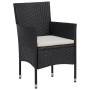 Muebles de jardín 3 piezas ratán sintético y vidrio negro de vidaXL, Conjuntos de jardín - Ref: Foro24-3058308, Precio: 244,9...