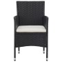 Muebles de jardín 3 piezas ratán sintético y vidrio negro de vidaXL, Conjuntos de jardín - Ref: Foro24-3058308, Precio: 244,9...