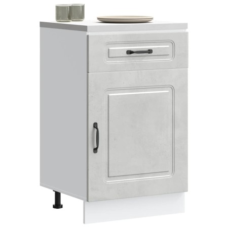 Mueble bajo de cocina Kalmar madera de ingeniería gris hormigón en Armarios de cocina | Comprar online en Foru.es