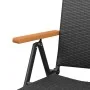 Juego de comedor para jardín 7 piezas negro y marrón de vidaXL, Conjuntos de jardín - Ref: Foro24-3060073, Precio: 545,00 €, ...