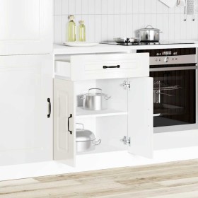 Mueble bajo cocina Kalmar madera ingeniería blanca alto brillo en Armarios de cocina | Comprar online en Foru.es