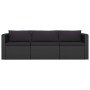 Set muebles de jardín 8 piezas y cojines ratán sintético negro de vidaXL, Conjuntos de jardín - Ref: Foro24-3059502, Precio: ...