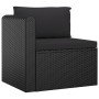 Set muebles de jardín 8 piezas y cojines ratán sintético negro de vidaXL, Conjuntos de jardín - Ref: Foro24-3059502, Precio: ...