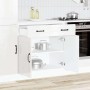 Mueble bajo cocina Kalmar madera ingeniería blanca alto brillo en Armarios de cocina | Comprar online en Foru.es