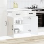 Mueble bajo cocina Kalmar madera ingeniería blanca alto brillo en Armarios de cocina | Comprar online en Foru.es
