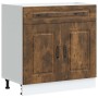 Mueble bajo de cocina Kalmar de madera ingeniería roble ahumado en Armarios de cocina | Comprar online en Foru.es