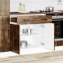 Mueble bajo de cocina Kalmar de madera ingeniería roble ahumado en Armarios de cocina | Comprar online en Foru.es