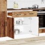 Mueble bajo de cocina Kalmar de madera antigua de ingeniería en Armarios de cocina | Comprar online en Foru.es